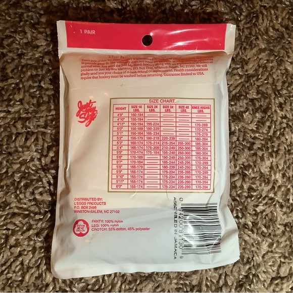 Just My Size by Leggs sheer toe pantyhose, color taupe, size: 1X - Picture 4 of 9